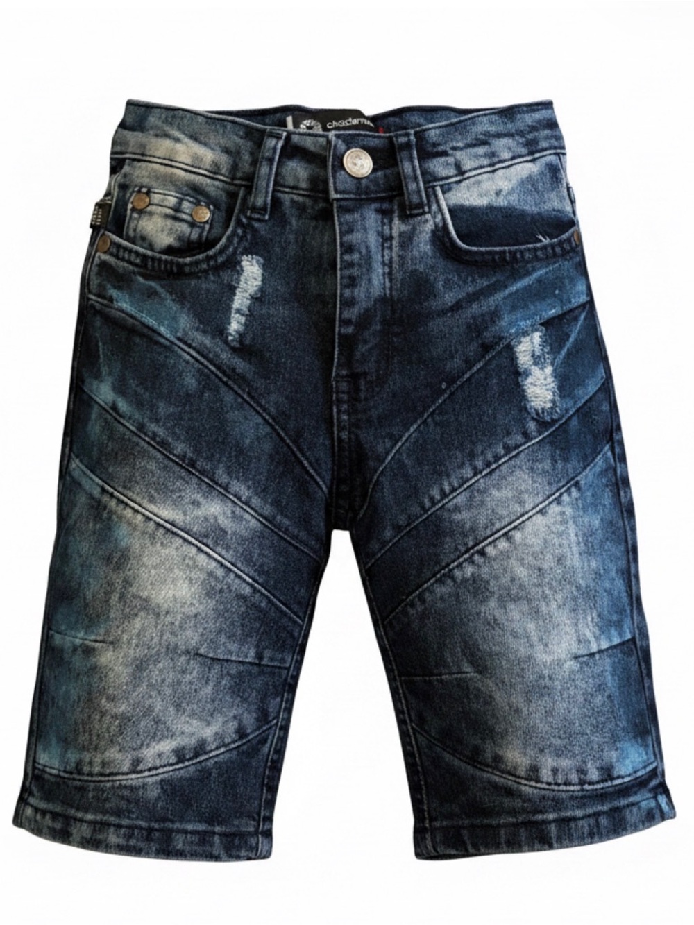 Akademiks Boys Distressed Denim Look Blue Shorts